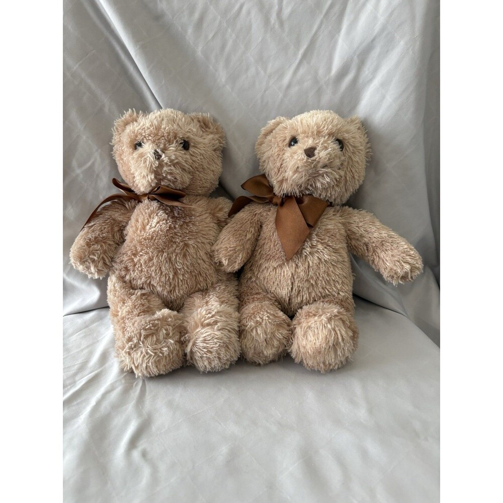 The Bearington Collection Lil' Honey Bears With Brown Bow